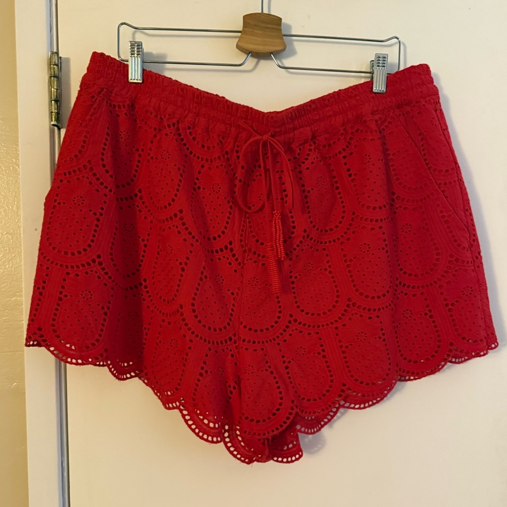 Farm Rio Red Pineapple Eyelet Blouse and Shorts Set - Picture 7 of 9